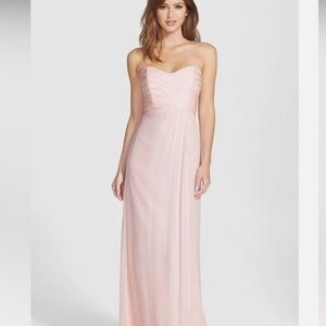 Amsale Blush Strapless Gown
